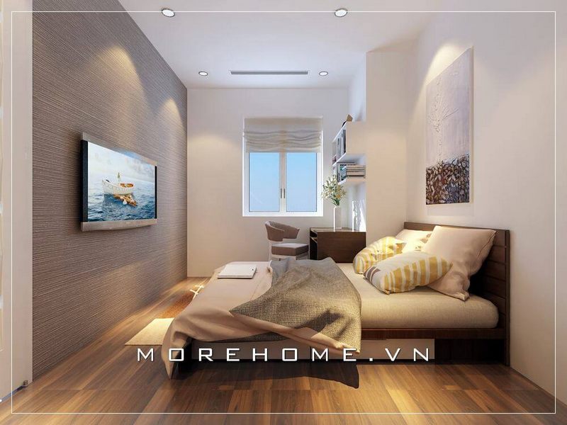 Giường ngủ hiện đại gỗ công nghiệp thông minh có ngăn kéo phía dưới giúp gia chủ thuận tiện lưu trữ đồ dùng cá nhân của mình hơn